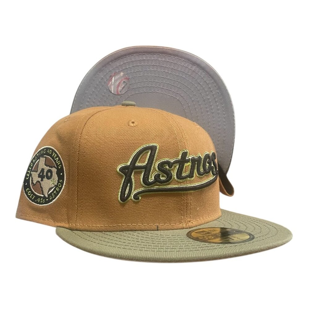 New Era Houston Astros 59FIFTY Fitted Hat Cap Celebrating 40 Years Men's Size